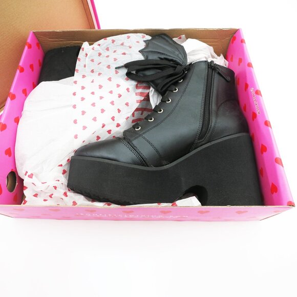 Iron Fist Bat Wing Platform Ankle Boot US 9 EU 40 NIB Halloween Goth - Picture 13 of 15